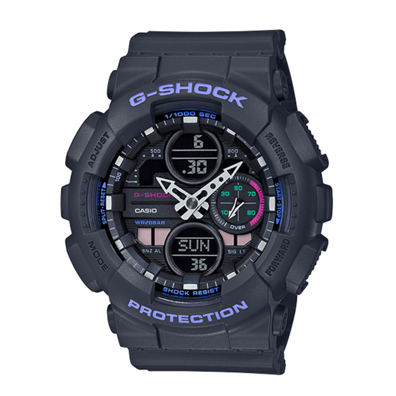 JAM TANGAN  CASIO G-Shock S Series Digital Analog Black Dial Grey Resin Strap